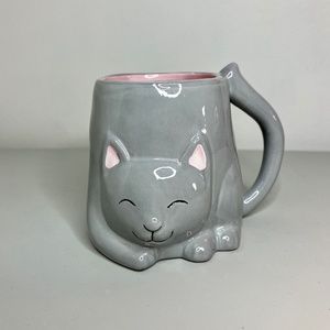 Happy Gray Cat Mug